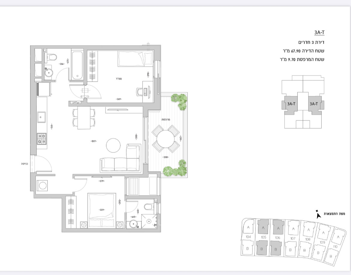 Apartment 2 rooms Bat yam Bat yam 144-IBL-691