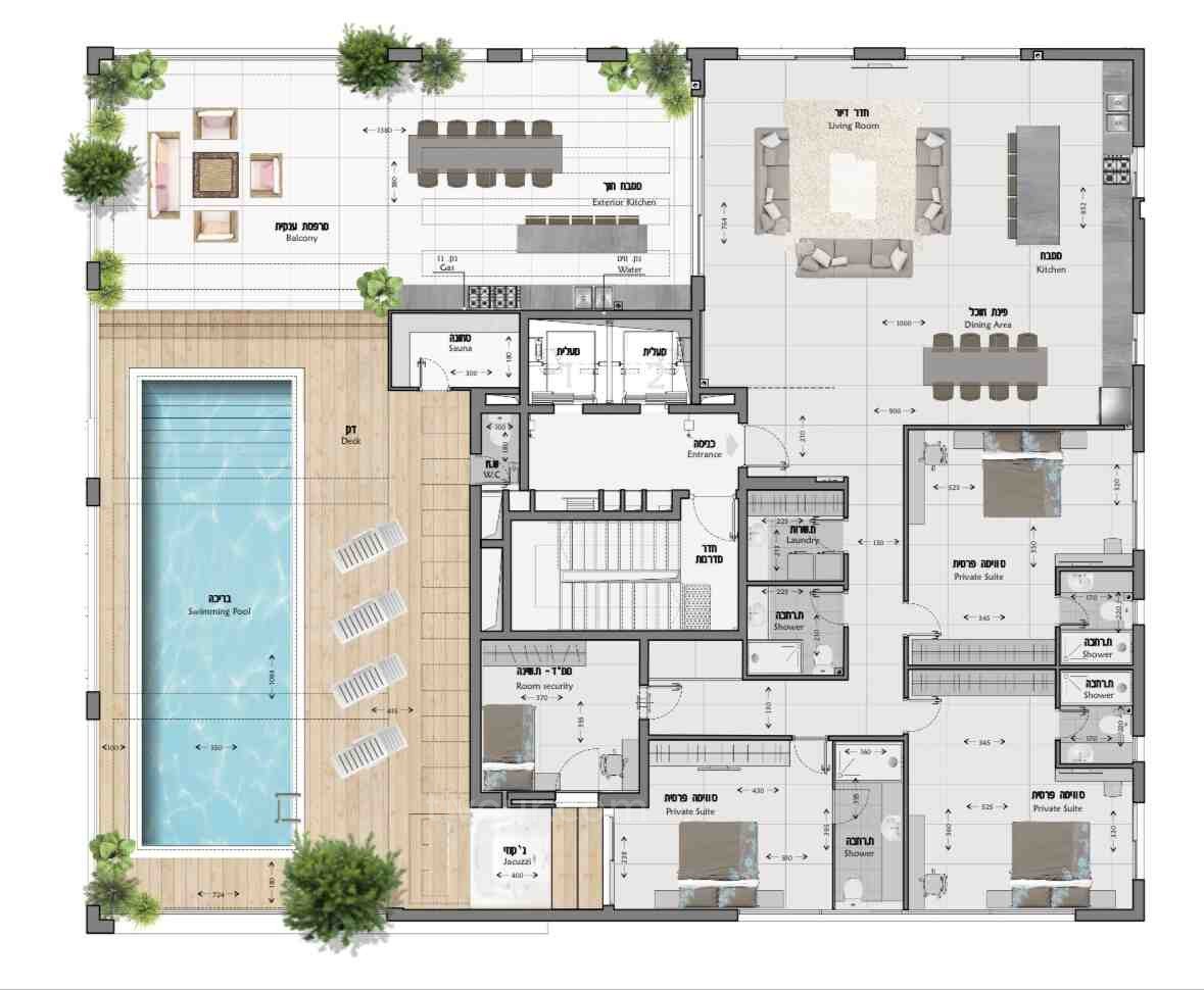 Ground floor 4 rooms Ashdod Marina 210-IBL-1990