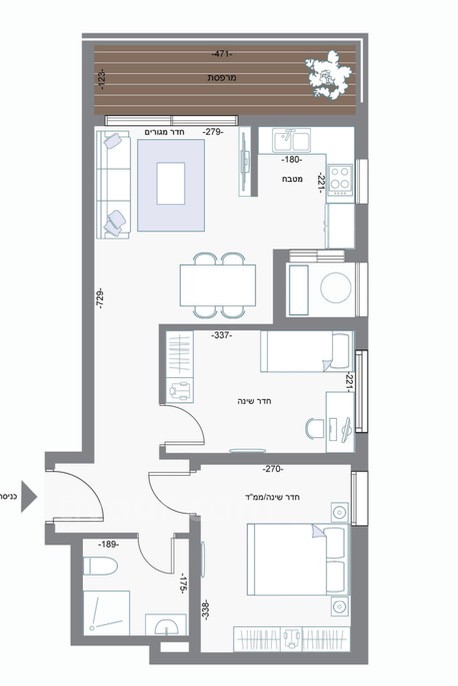 Apartment 2 rooms Bat yam Bat yam 210-IBL-2119