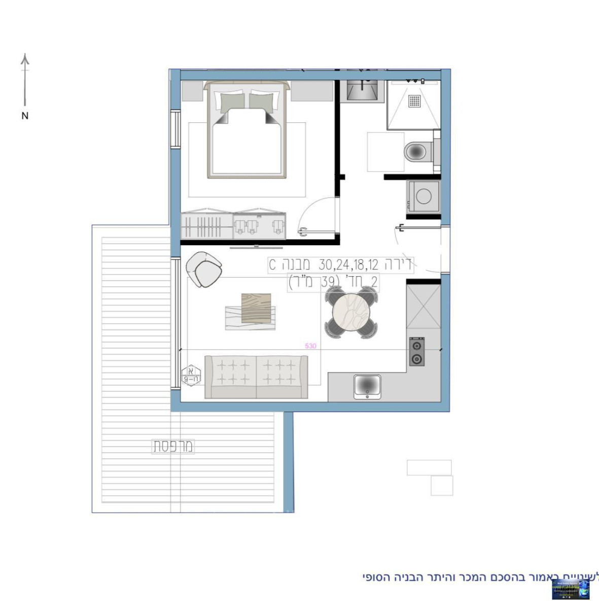 Apartment 2 rooms Eilat Eilat 288-IBL-484