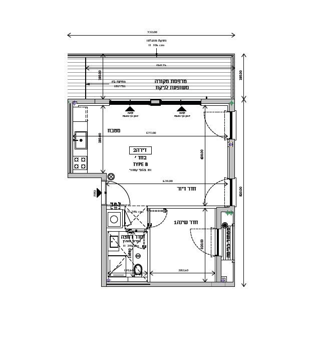 Apartment 2 rooms Tel Aviv Lev Tel-Aviv 342-IBL-6580