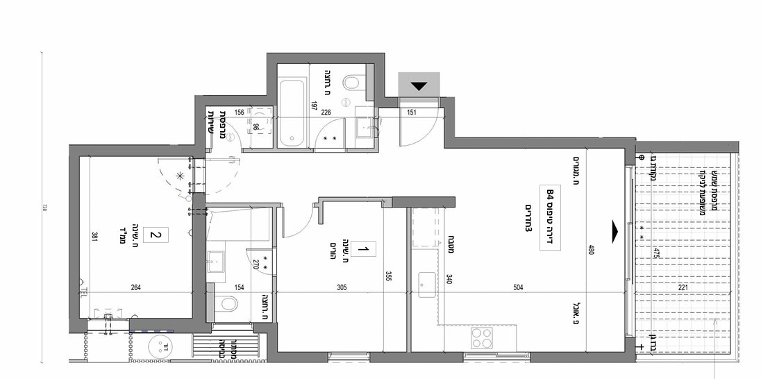 Apartment 3 rooms Tel Aviv Yaffo 342-IBL-6822