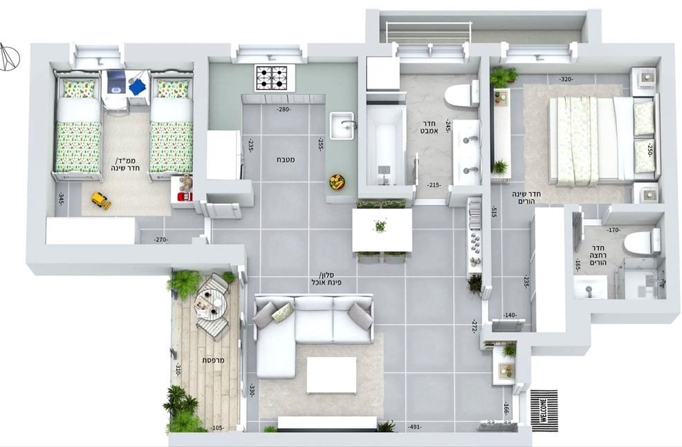 Apartment 3 rooms Bat yam Bat yam 342-IBL-6858