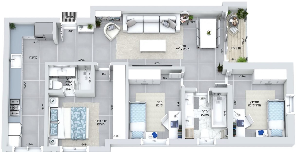 Apartment 3 rooms Bat yam Bat yam 342-IBL-6858