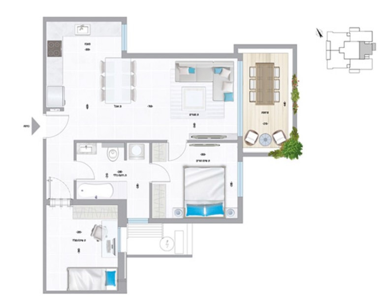 Apartment 3 rooms Bat yam Bat yam 342-IBL-6861