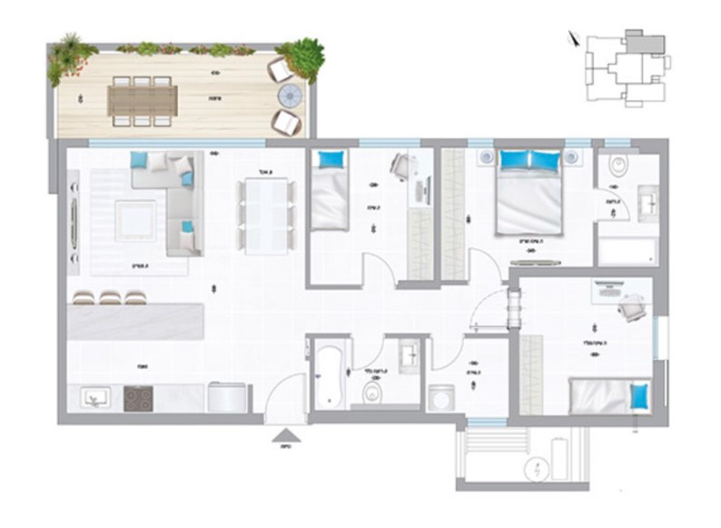 Apartment 3 rooms Bat yam Bat yam 342-IBL-6861