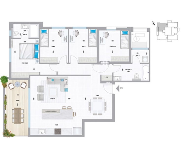 Apartment 3 rooms Bat yam Bat yam 342-IBL-6861