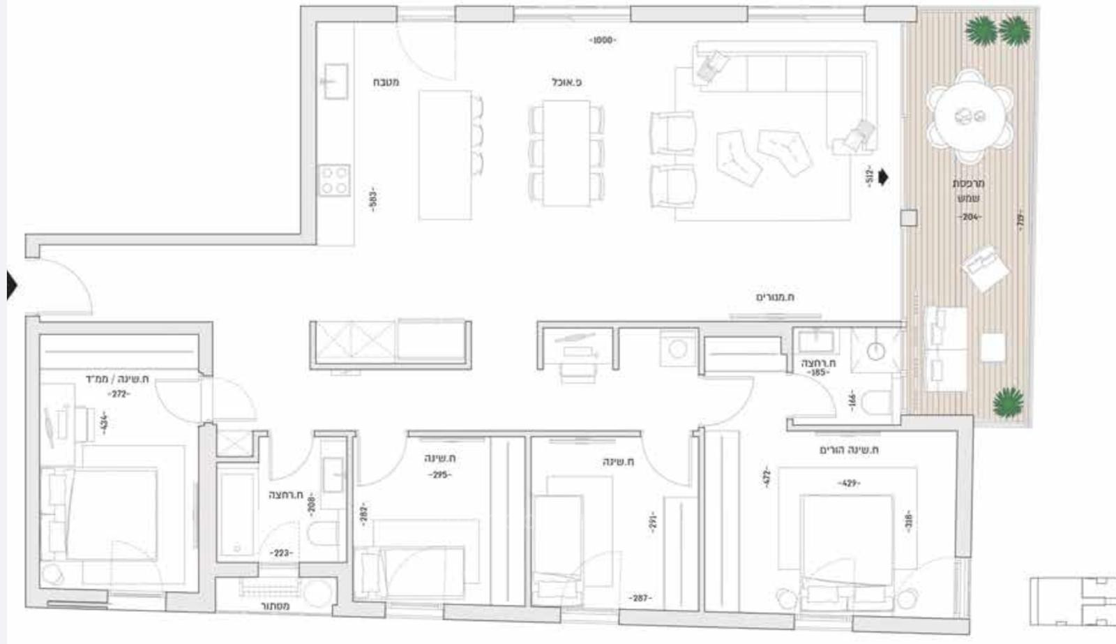 Apartment 5 rooms Tel Aviv Lev Tel-Aviv 457-IBL-1528